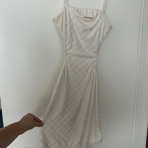 terry cloth white mini dress
